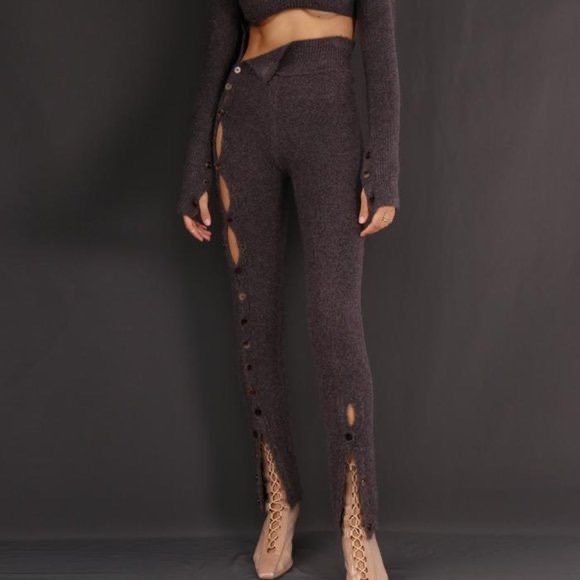 Ruve Shop Imalona Grey/Purple Marled Pants - Picture 2 of 4